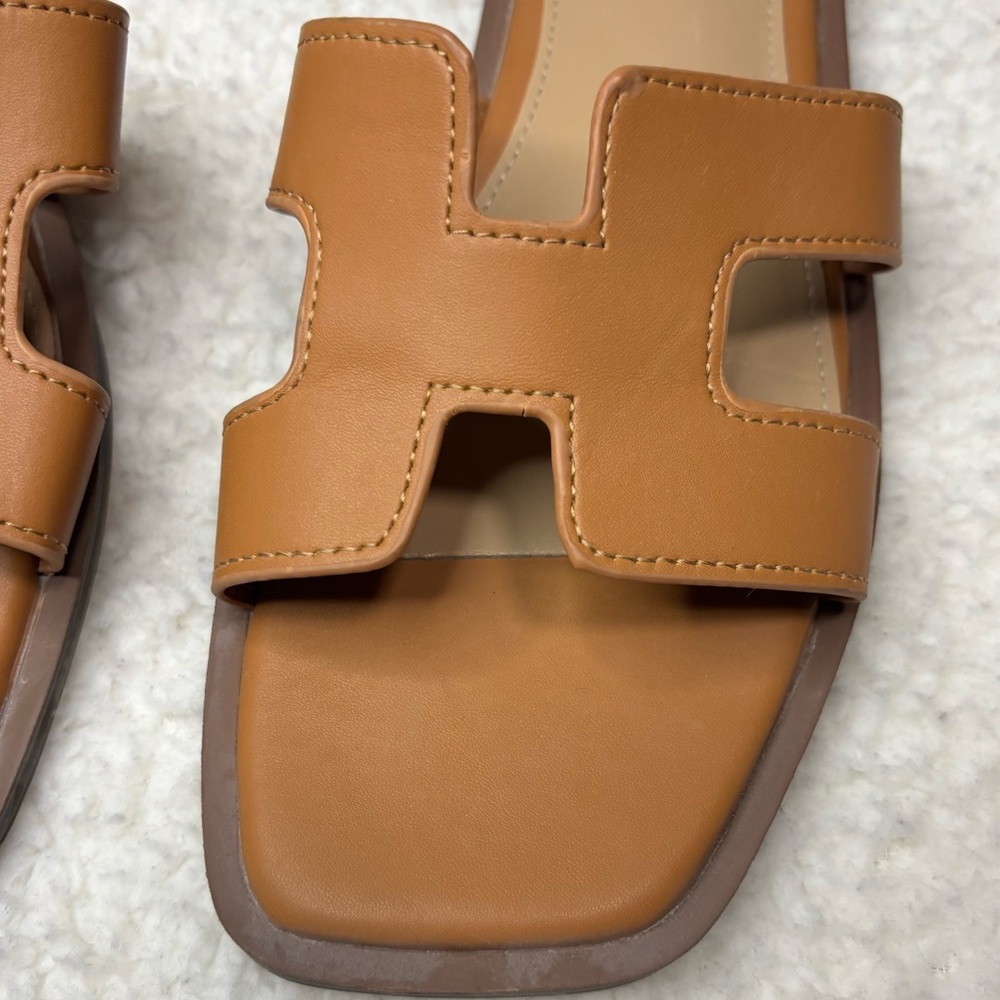 Madden Girl Women Brown Hadyn H-cut Slide Sandals - Picture 3 of 8